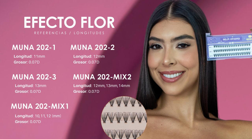 PESTAÑAS EFECTO FLOR